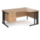 Maestro Cable Managed Leg Ergonomic Desk with Fixed Pedestal